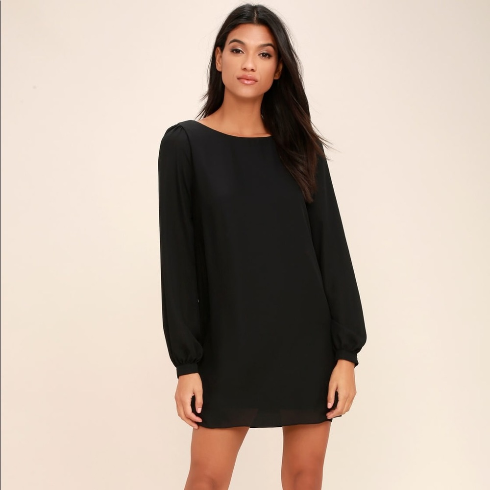 Black shift dress